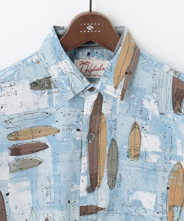 JOSEPH ABBOUD MOUNTAIN 【SPACE】KAHALA アロハシャツ サックスブルー系6