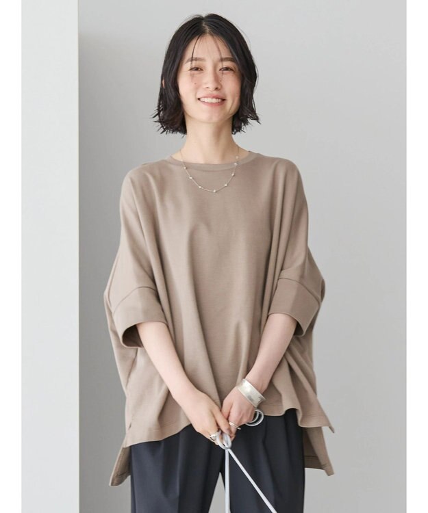 AMERICAN HOLIC 接触冷感ポンチョシルエットポンチプルオーバー Mocha
