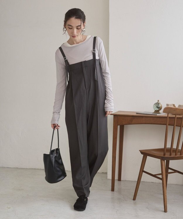 WEGO 【ANGIE VINTAGE】ベアオールインワン ダークグレー