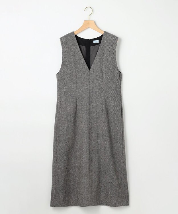 組曲 シックツイードジャンパー ワンピース ブラック系