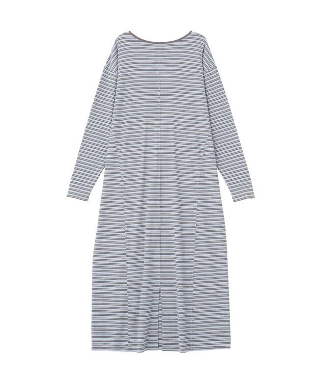 Green Parks ヘンリーネックワンピース Border Blue