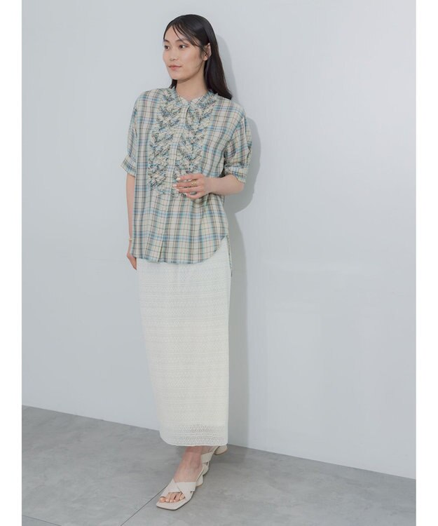 Te chichi レースプリーツナロースカート《2026 SUMMER LOOK item》 オフホワイト
