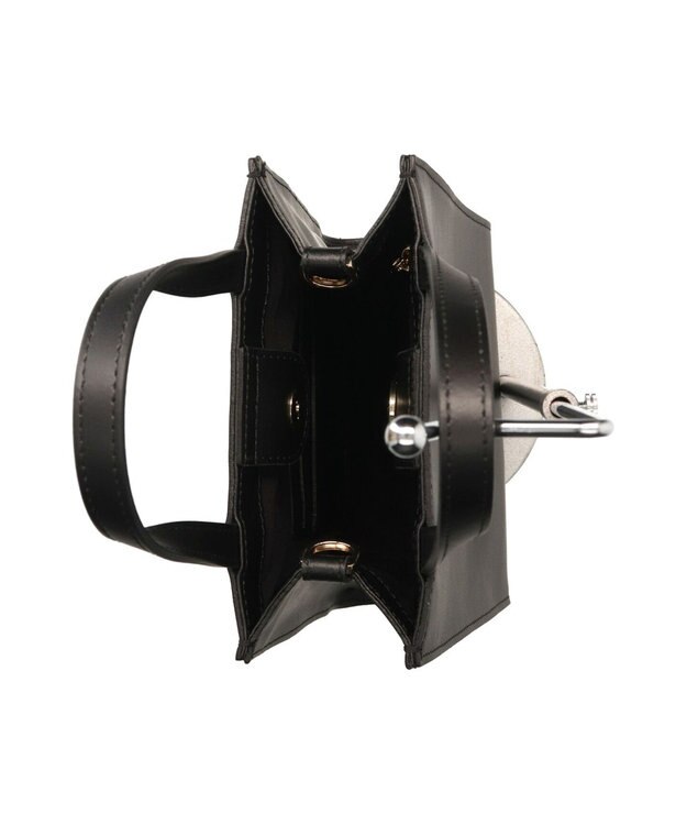 INTER-CHAUSSURES 【RIPANI】ラインストラップショルダーバッグ ブラック