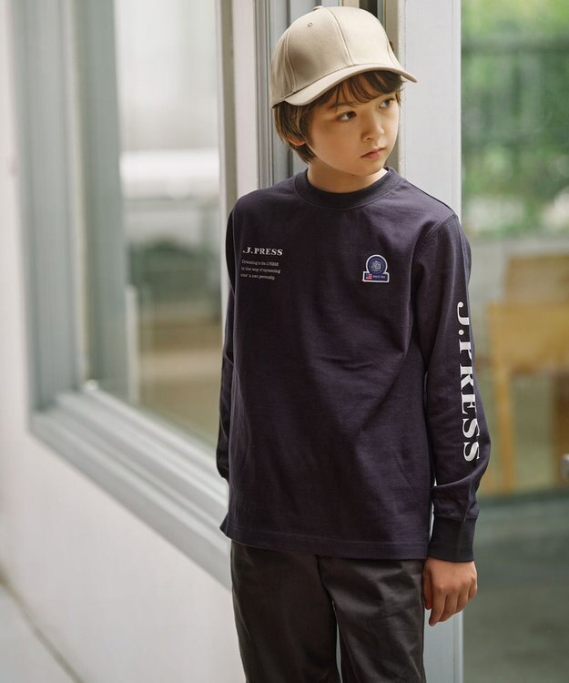 J.PRESS KIDS 【110-130cm】カジュアルロゴ カットソー ネイビー系