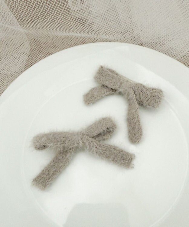 WEGO L2Pシャギーリボンクリップ ライトグレー