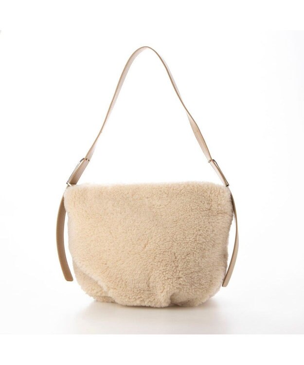 UNBILLION カシュカシュ cachecache / フリーハンドルボアショルダーバッグ アイボリー