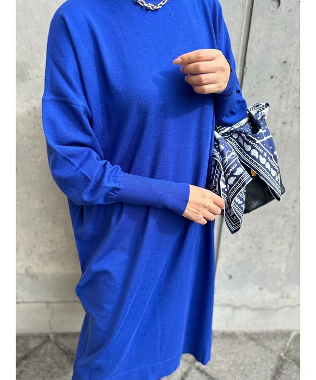 Green Parks オーバーサイズニットワンピース Blue