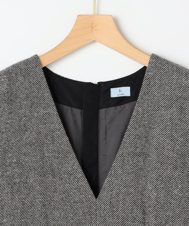 組曲 シックツイードジャンパー ワンピース ブラック系