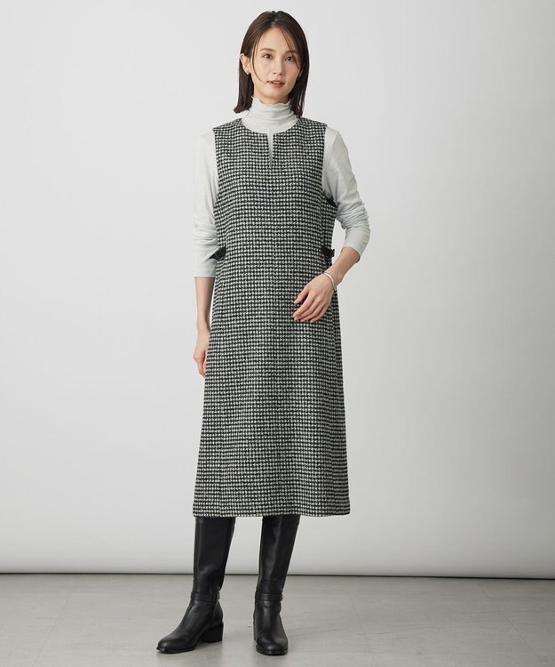 J.PRESS LADIES L タートルジャージー カットソー シルバーラメ系