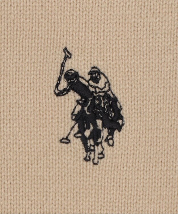 WEGO 【25年秋冬新作/ユニセックス着用ITEM/MLサイズ展開】別注USPOLOニットポロ ホワイトアイボリー