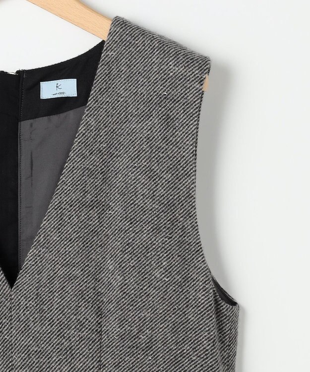 組曲 シックツイードジャンパー ワンピース ブラック系