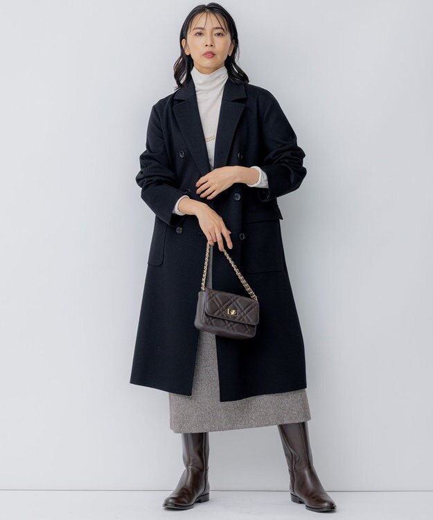 23区 LOROPIANA(ロロピアーナ) スーパー ウール チェスターコート ブラック系