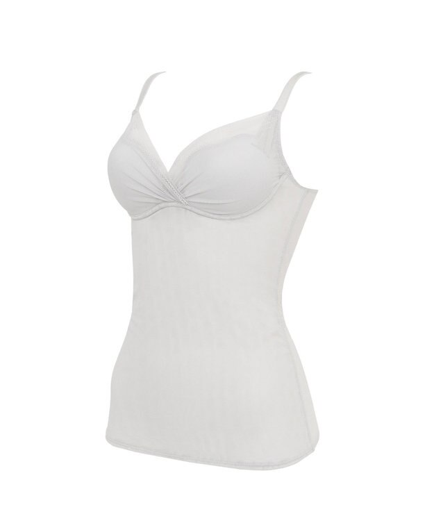 BRADELIS New York 【BRADELIS Me / ノンワイヤー】 LiftMeUpブラキャミ 補整下着 補正 ブラトップ カップ付き ライトグレー