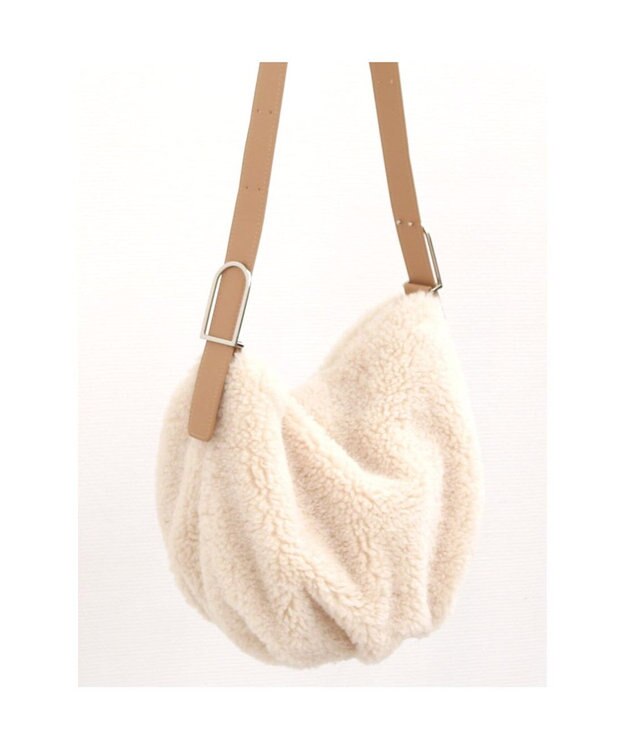 UNBILLION カシュカシュ cachecache / フリーハンドルボアショルダーバッグ アイボリー