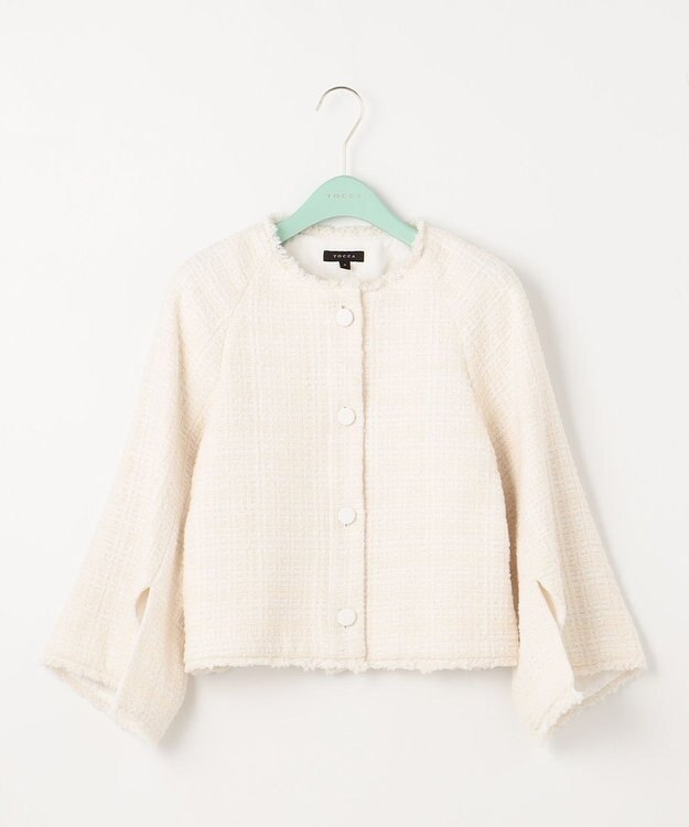 TOCCA UNSNARL ツイードジャケット ホワイト系