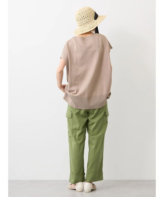 AMERICAN HOLIC 前振りニットフレンチスリーブプルオーバー Mocha