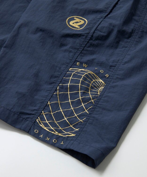 OP／FILA 【SEVEN2】ナイロンパンツ ネイビー