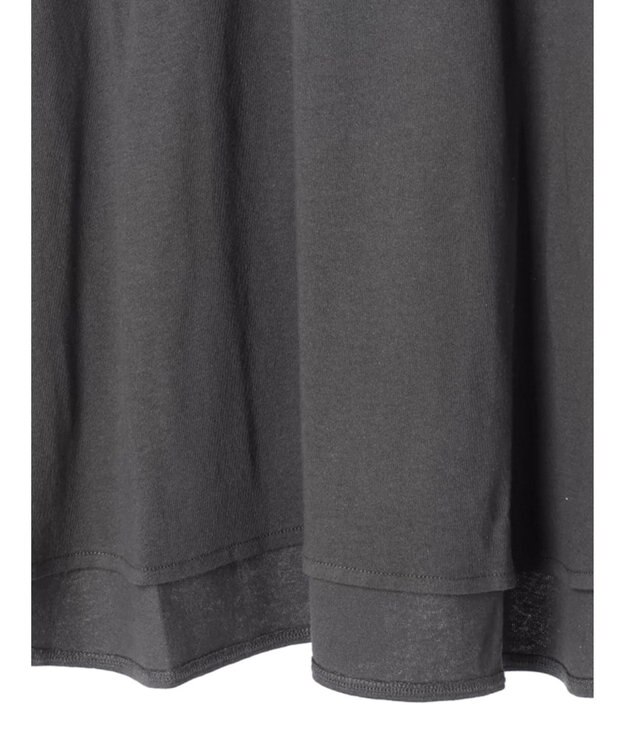 Green Parks ワンポイントカレッジロゴ裾ラウンドチュニック Dark Gray