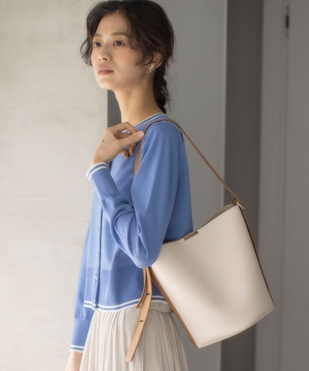 組曲 バケツ トートバッグ アイボリーキャメル系