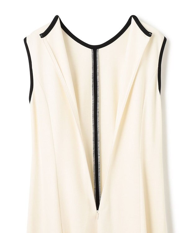 GRACE CONTINENTAL 配色ポンチフレアワンピース ホワイト