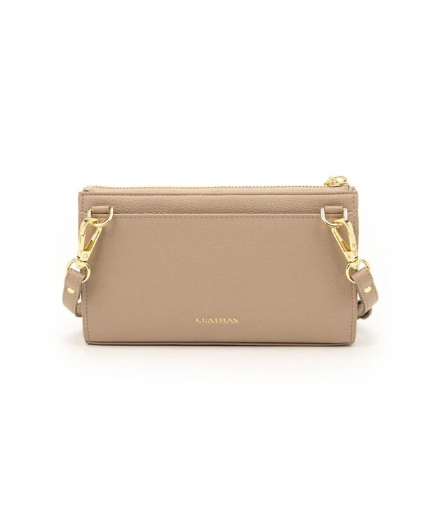 CLATHAS ココル 財布機能付ショルダーバッグ グレージュ