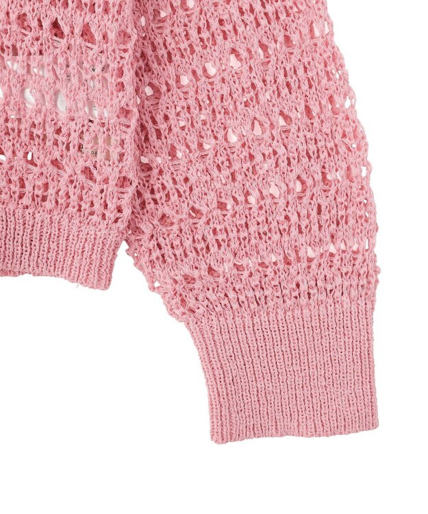 earth music&ecology メッシュニットプルオーバー Pink