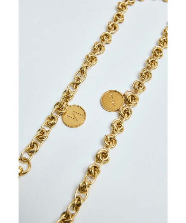 style code 【VerdeVari/ヴェルデヴァリ】コインパーツ付チェーンショルダーベルト KNOT CHAIN