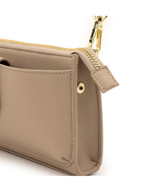 CLATHAS ココル 財布機能付ショルダーバッグ グレージュ