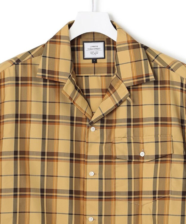 J.PRESS YORK STREET 【UNISEX】ツイルチェック シャツ オレンジ系3