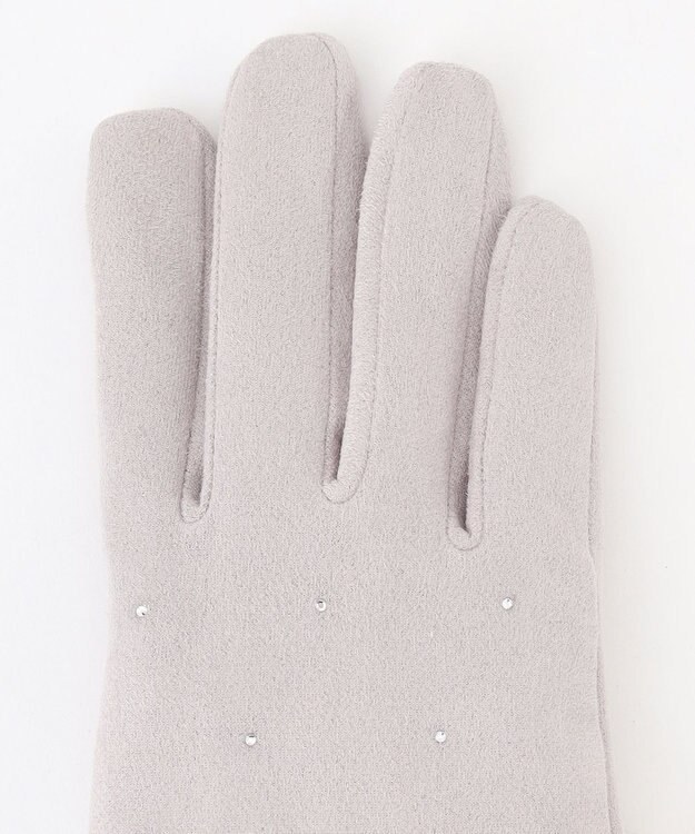 ANY SIS 【スマートフォン対応】シャインストーン グローブ ライトグレー