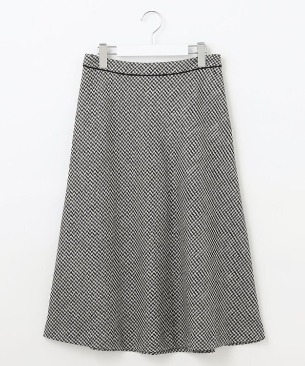 J.PRESS LADIES S T/W 千鳥 ツイード フレアー スカート ブラック系3