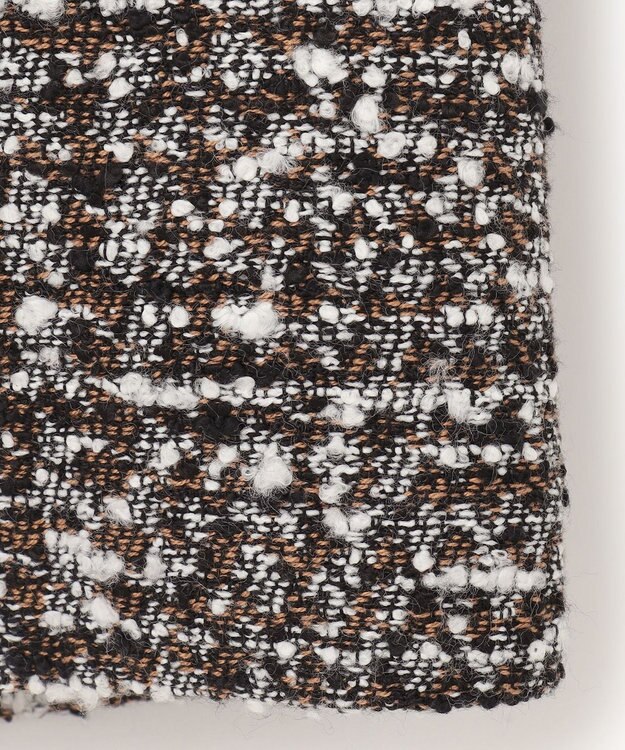 JOSEPH ウールツィード　ダブルブレステッドコート Black combo