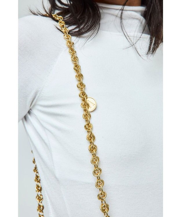 style code 【VerdeVari/ヴェルデヴァリ】コインパーツ付チェーンショルダーベルト KNOT CHAIN