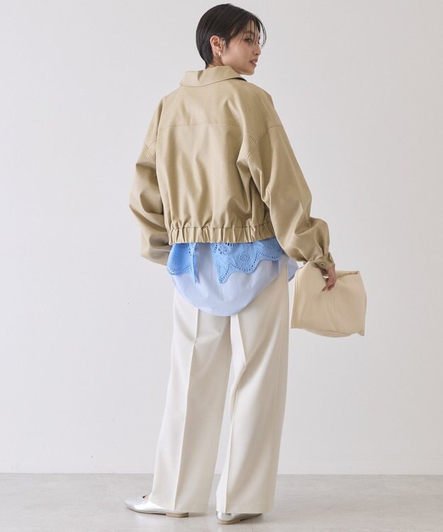 AMERICAN HOLIC 襟付きショート丈ブルゾン Beige