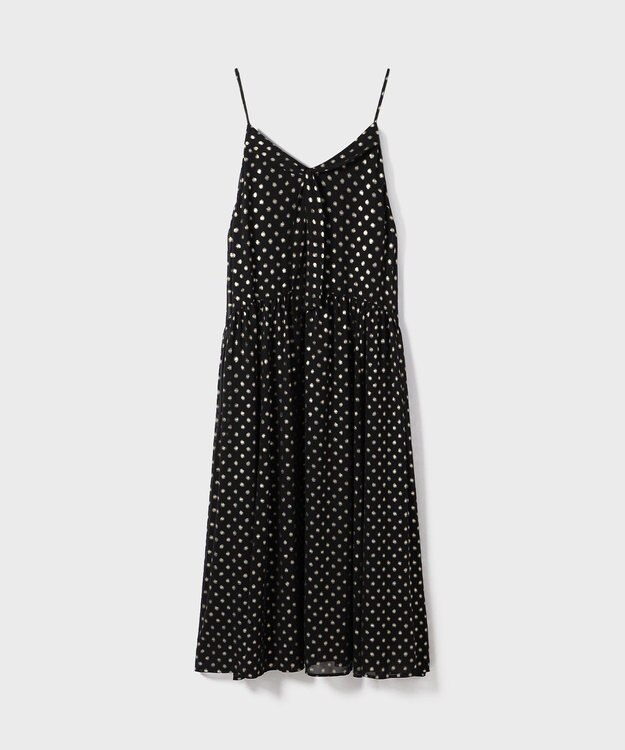 GRACE CONTINENTAL フォイルドットキャミワンピース ブラック