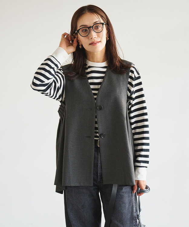 新品未使用 #Newans 亀恭子さんコラボ サイドギャザージレ v_D01T9Z_02.jpg?$500$