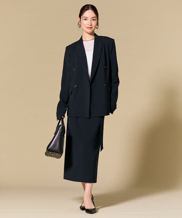 BEIGE， 【セットアップ対応】SPHENE / ダブルブレストピークドラペルジャケット Navy