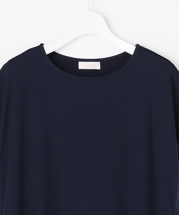 ANY SIS L プリーツ加工 ワンピース ネイビー