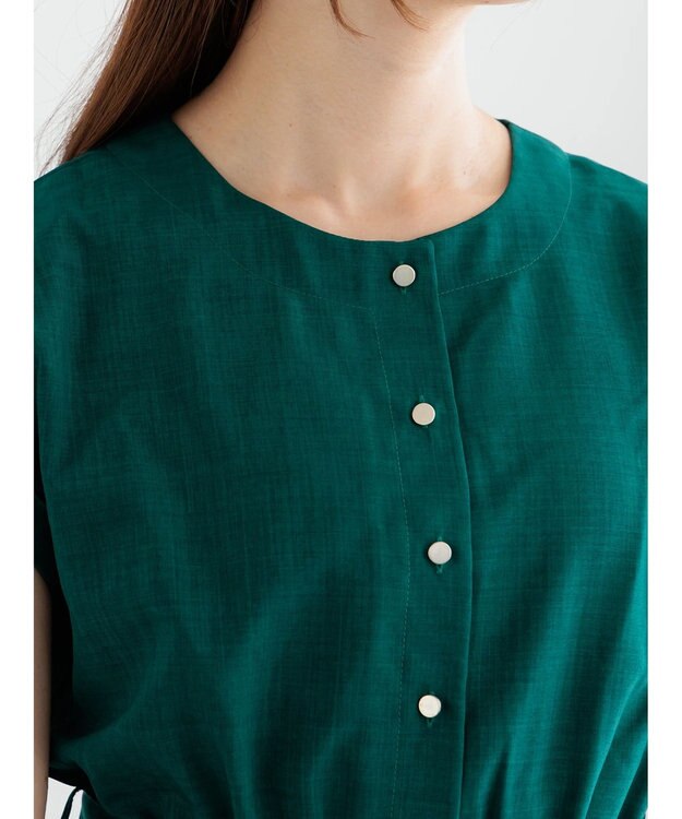 Te chichi リネンライクウエストマークワンピース グリーン