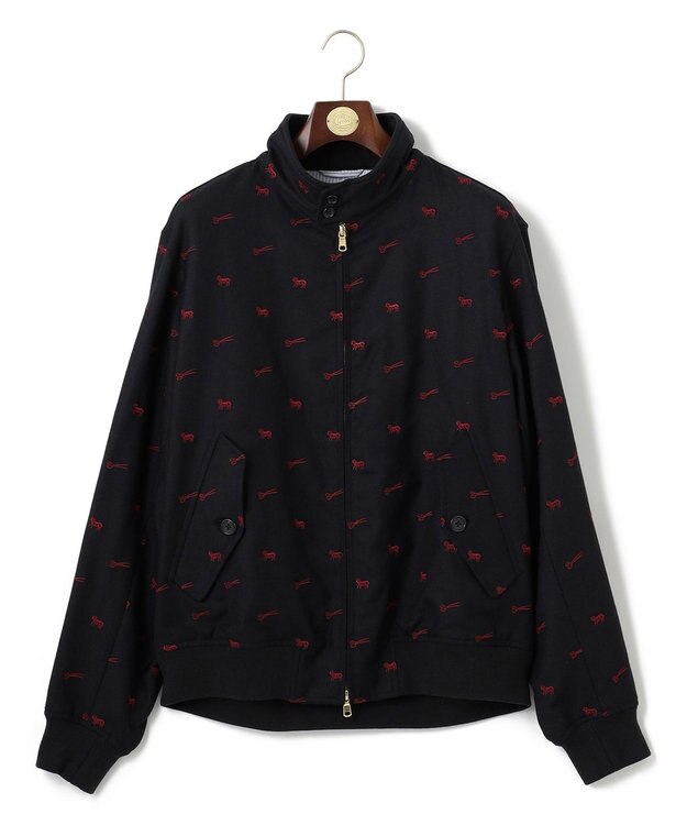 J.PRESS MEN エンブロイダリーゴルフジャケット ネイビー系
