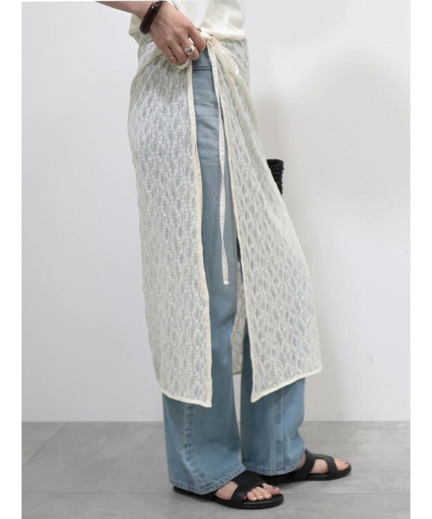 AMERICAN HOLIC レースラップスカート Off White