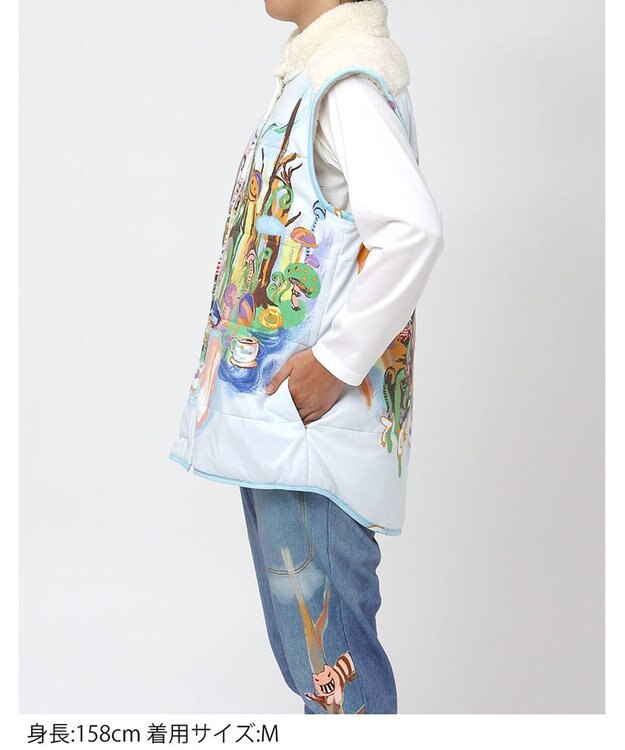 tsumori chisato SLEEP ツモリチサト ベスト 綿100％(表側) ノースリーブ ルームウエア レディース URX189 /ワコール サックス