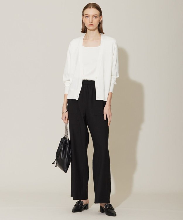 ICB 【洗える】シルクヴィスコースハイゲージ プルオーバー オフ系