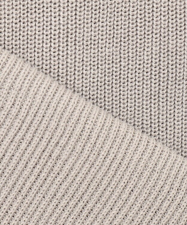 J.PRESS LADIES L 【洗える】GIMA COTTON ニット ベスト グレージュ系