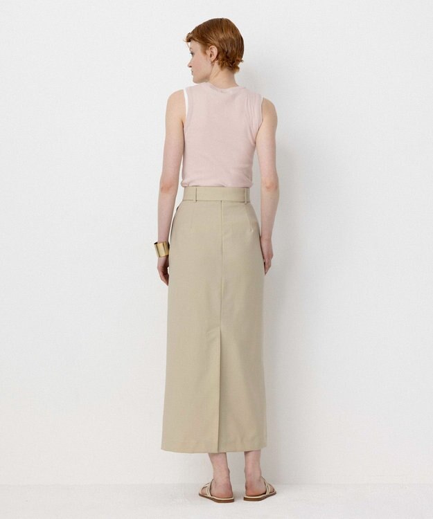 NAVE 【Nave・セットアップ可】ウールポリエステルツイルスカート ベージュ系