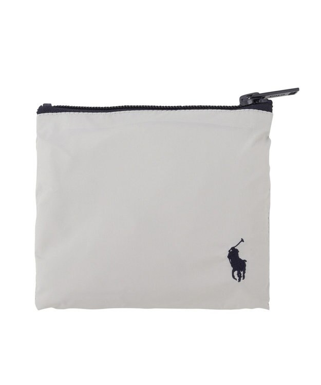 MOONBAT POLO RALPH LAUREN ポロポニー 刺繍 ポーチ付きレインバック ライトグレー