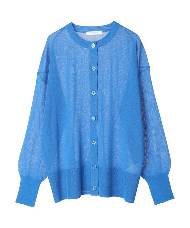 Green Parks フィラメントラメシアーカーディガン Blue