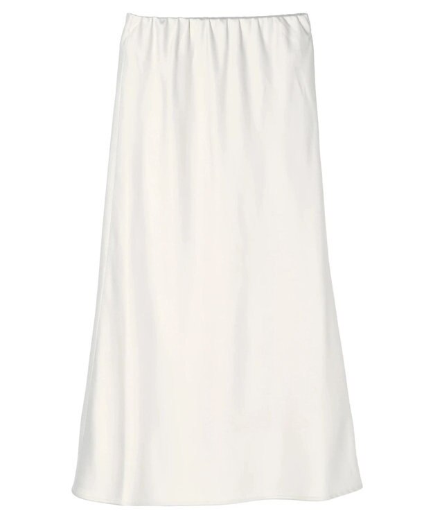 AMERICAN HOLIC イージーケアマーメイドサテンスカート Ivory