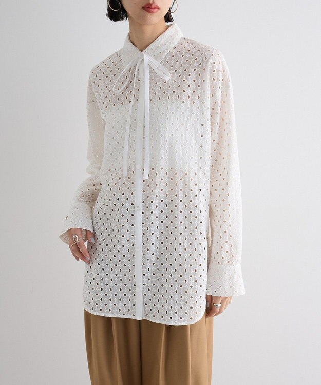 Green Parks ボウタイシャツ Off White