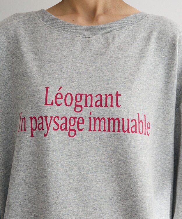 Green Parks 七分袖ロゴ裏毛プルオーバー Gray Mixture